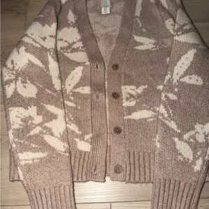 Joie Brown and Cream Floral Sweater